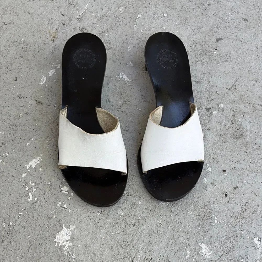 ATP Atelier kitten heel mules